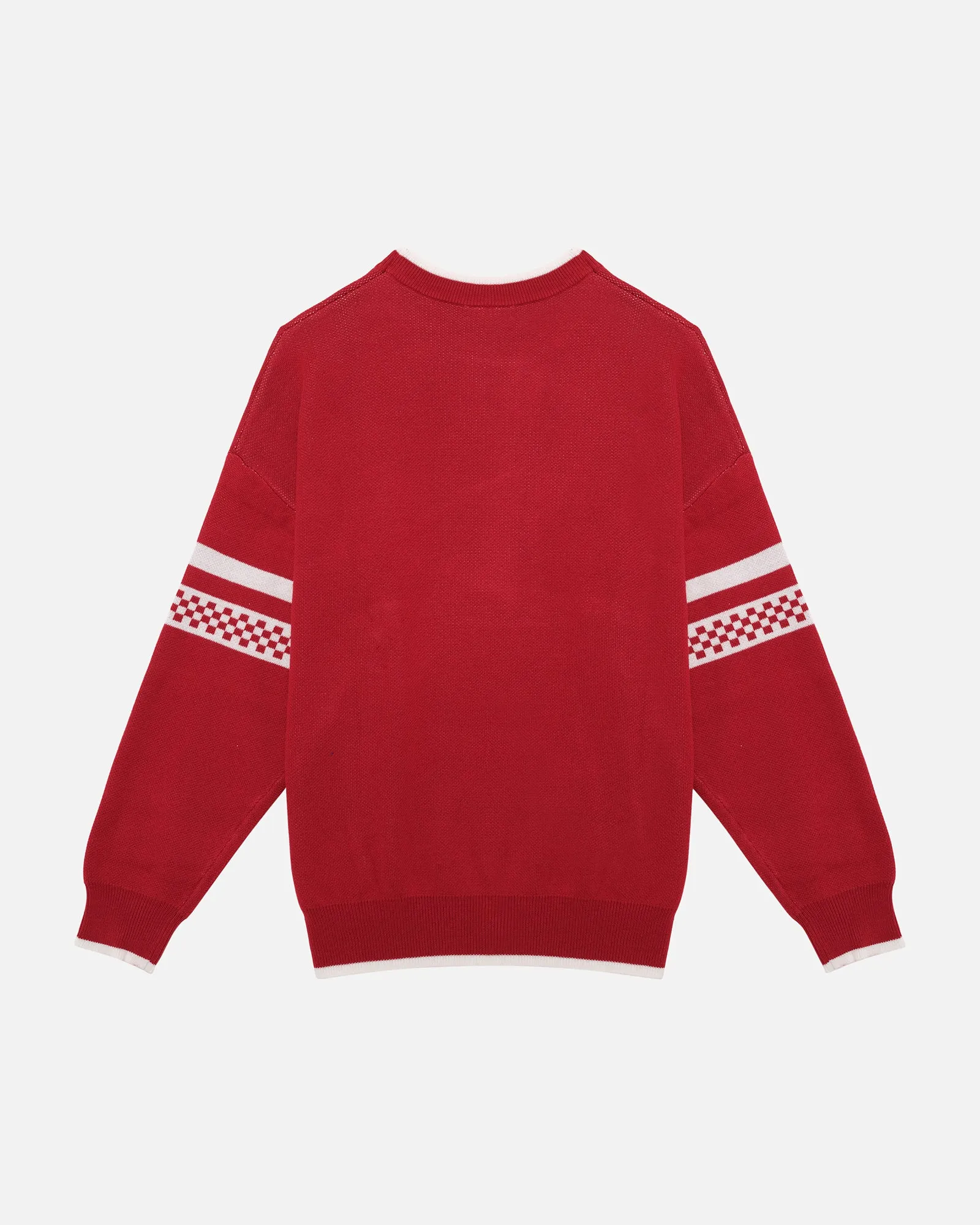 SPORTY LINES KNIT SWEATER RED