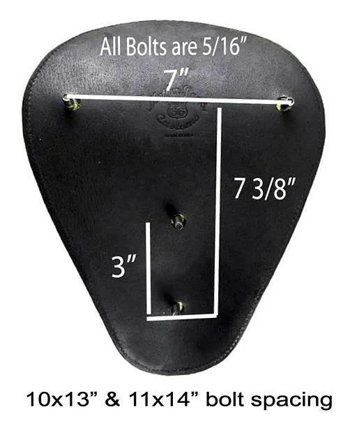 Spring Seat Chopper Sportster Harley Chopper Honda 10x13" Smooth Brown Leather