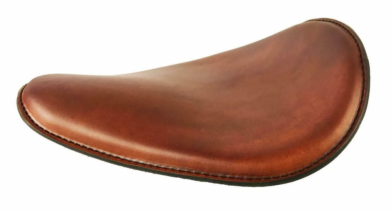 Spring Seat Chopper Sportster Harley Chopper Honda 10x13" Smooth Brown Leather