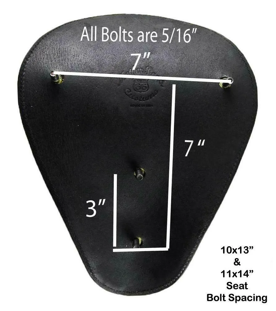 Spring Seat P-Pad Harley Sportster Chopper Bobber 11x14 AntBr Alligator Leather