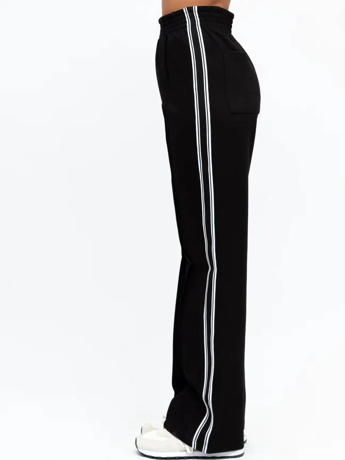 Stella Pant : Black / White Trim