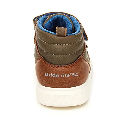 Stride Rite Boys Cedric High-Top Sneaker, Navy