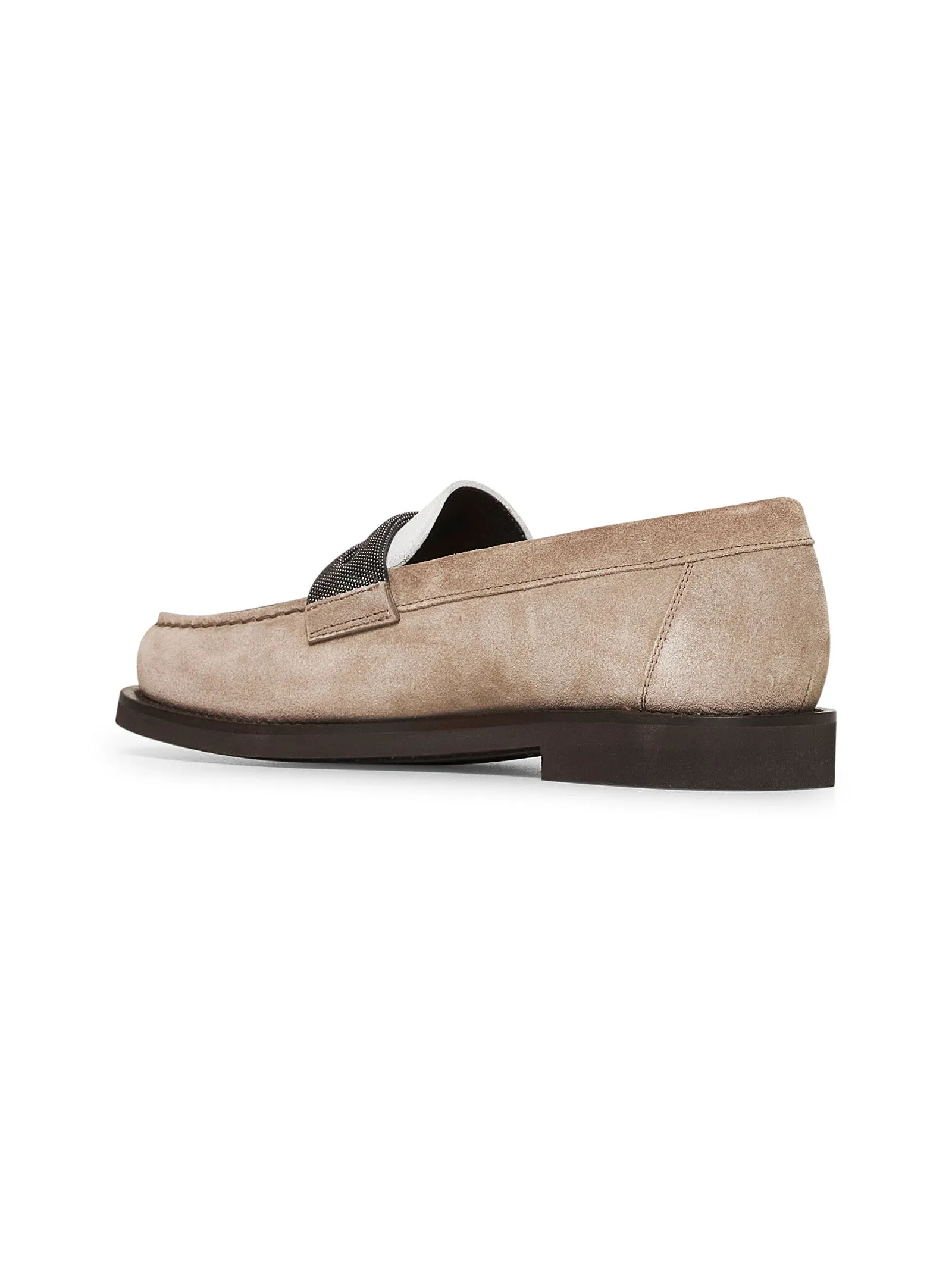 Suede Precious Clamp penny loafer