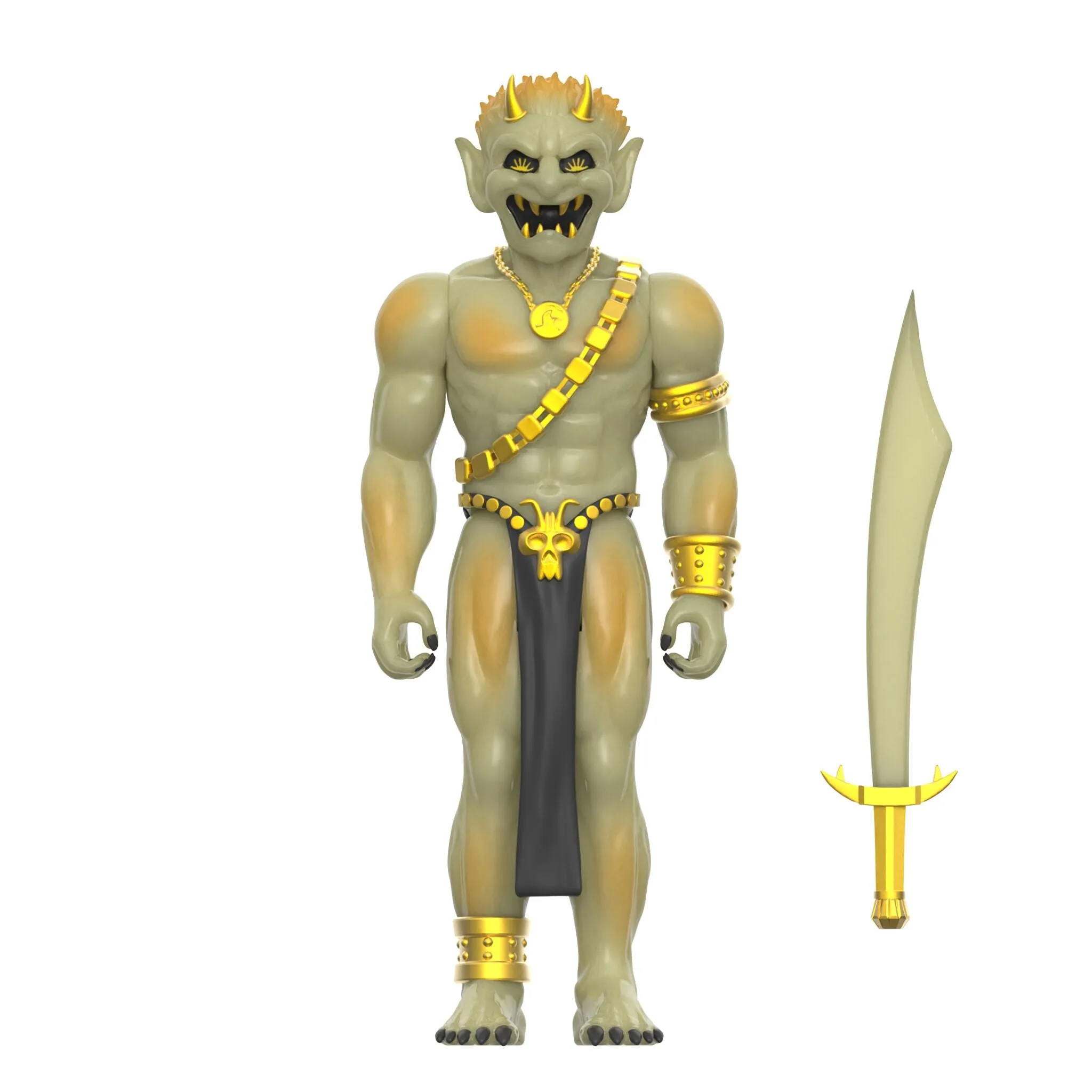 Super7 x DUNGEONS & DRAGONS - Sacred Statue, Githyanki, Sorceress, Formidable Fighter & Efreeti (Glow) ReAction Figures