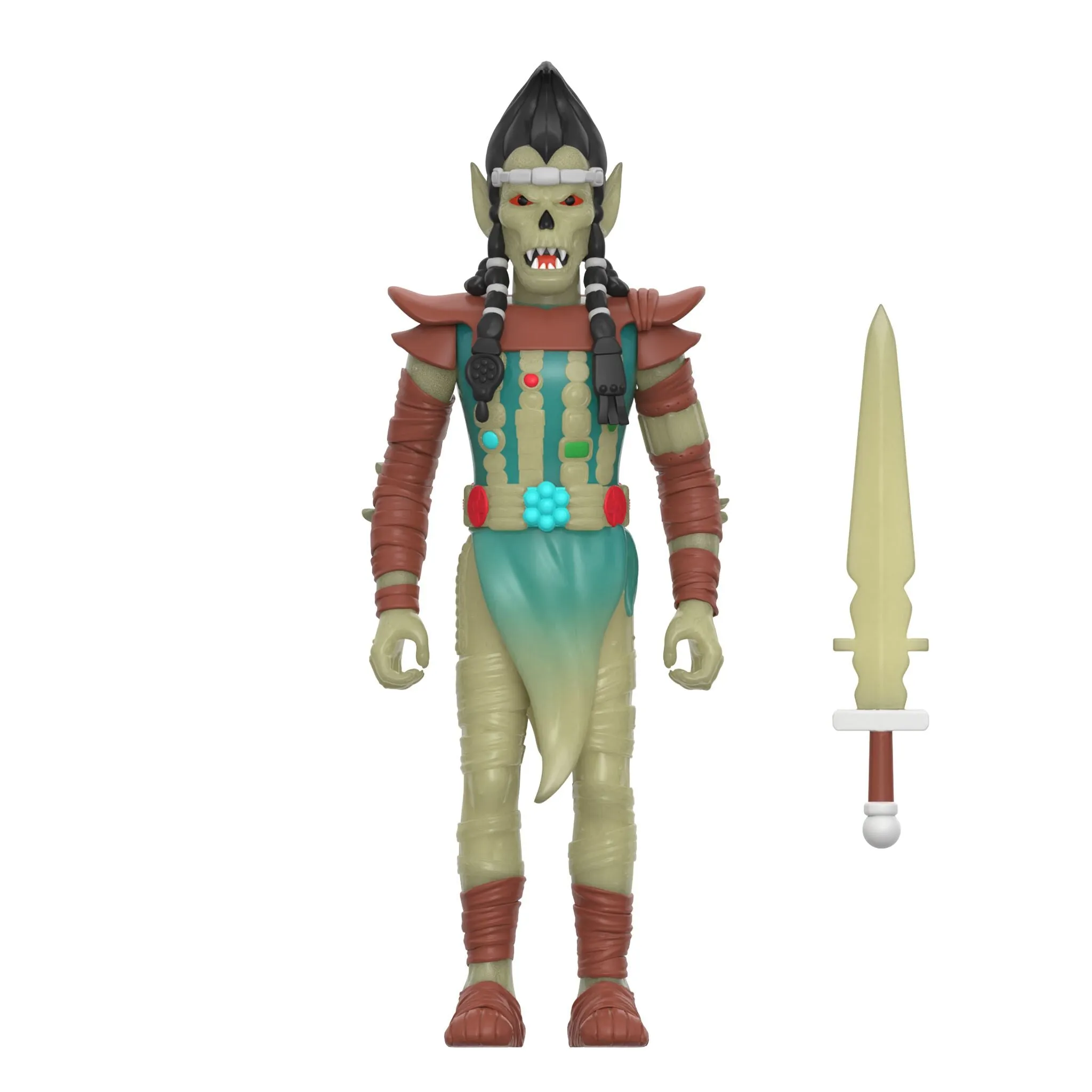 Super7 x DUNGEONS & DRAGONS - Sacred Statue, Githyanki, Sorceress, Formidable Fighter & Efreeti (Glow) ReAction Figures