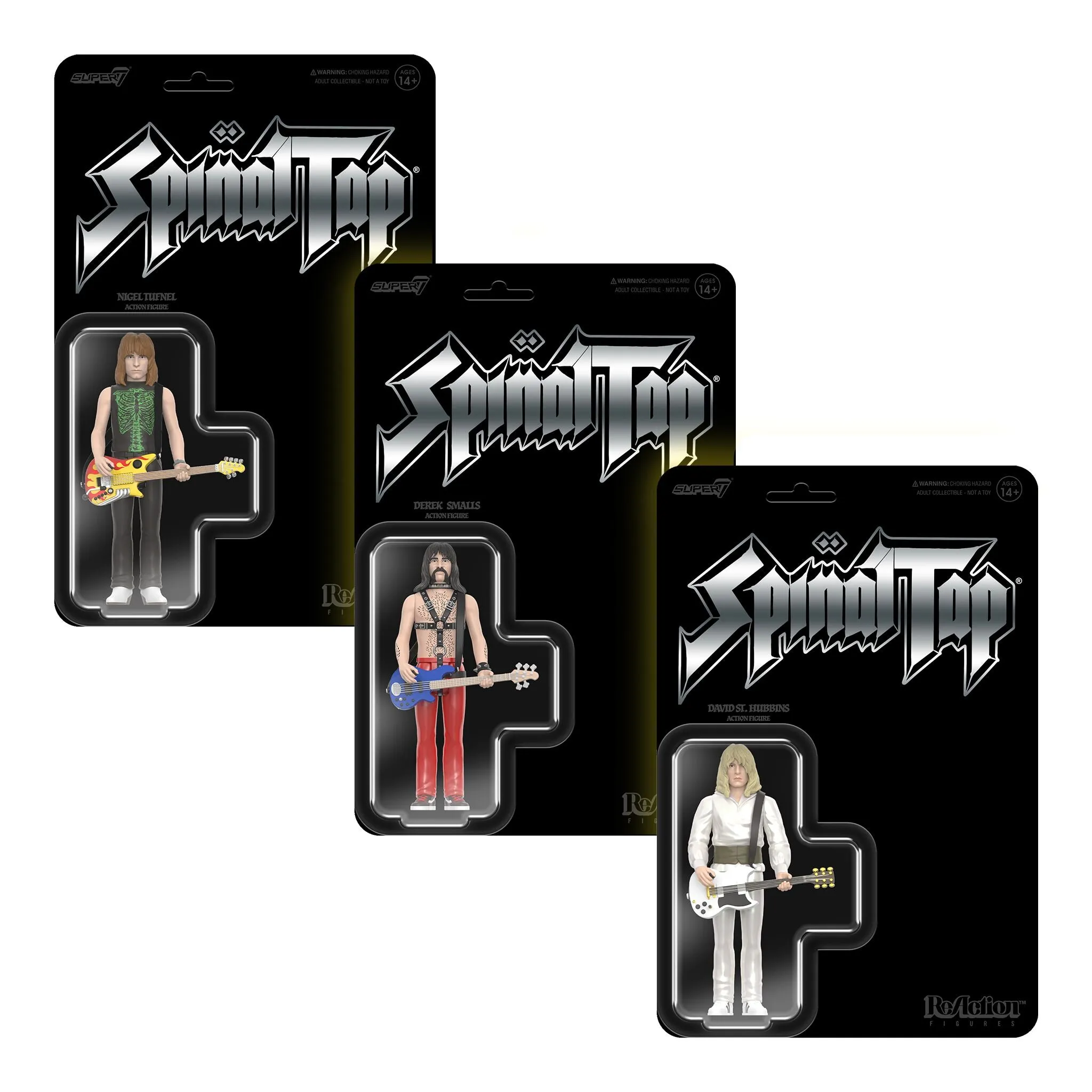Super7 x SPINAL TAP - Derek Smalls, Nigel Tufnel, & David St. Hubbins - ReAction Figures