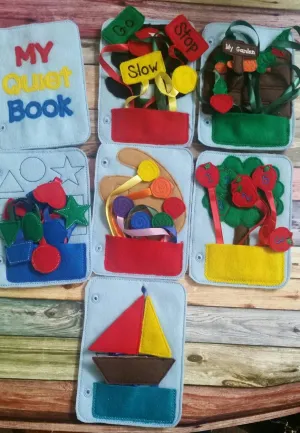 Toddler quiet book, personalized toddler gifts, felt toddler book, soft activity book, felt busy book for toddlers