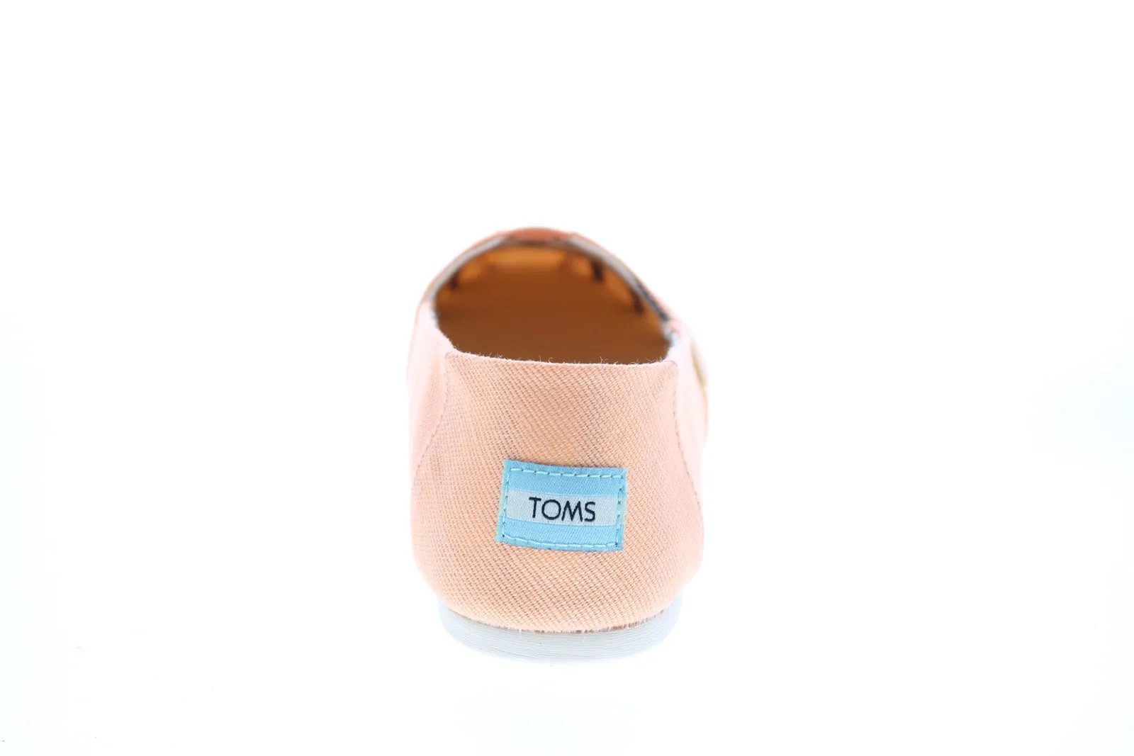 Toms Alpargata 10016517 Womens Orange Canvas Slip On Loafer Flats Shoes