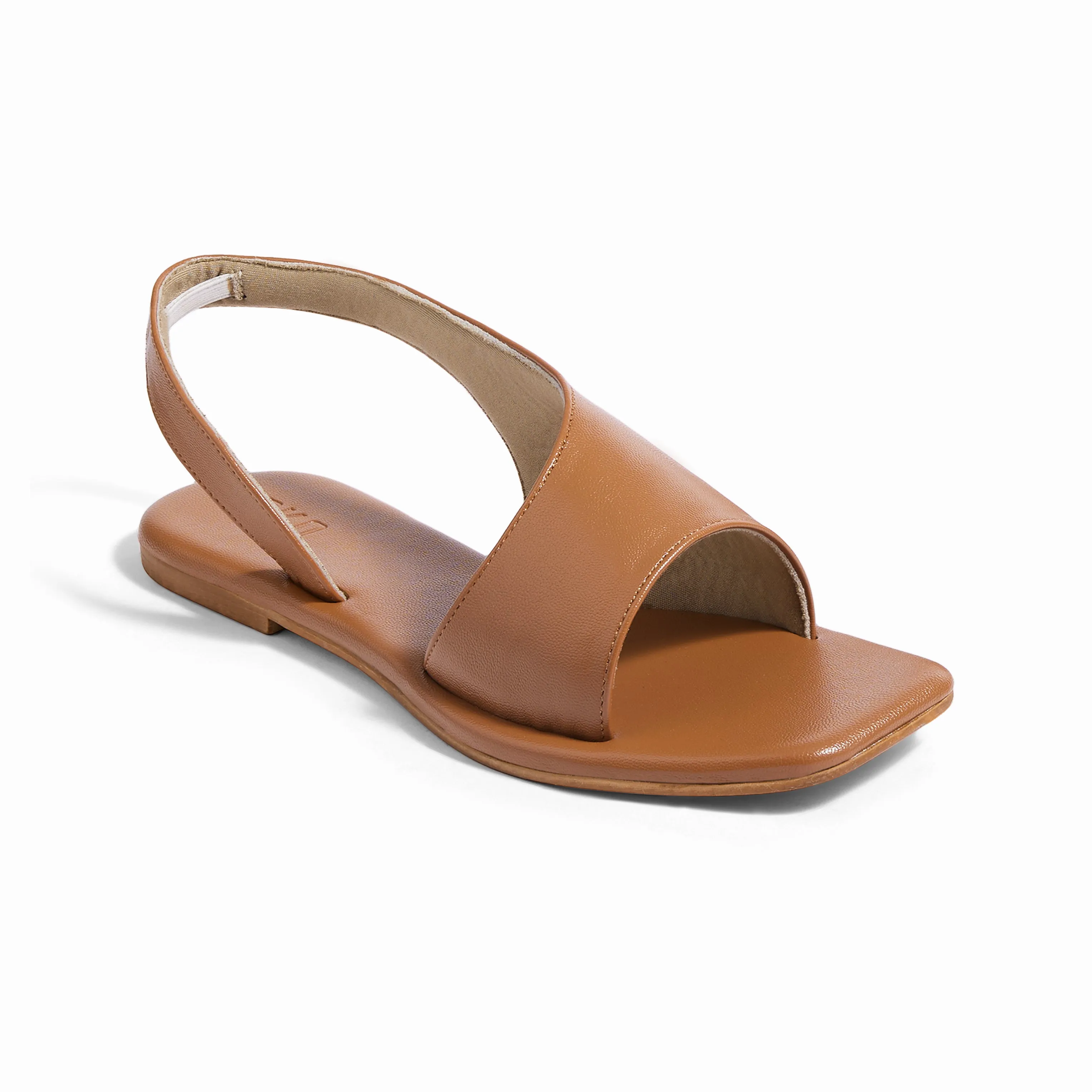 Turin Tan Flat Sandals For Women