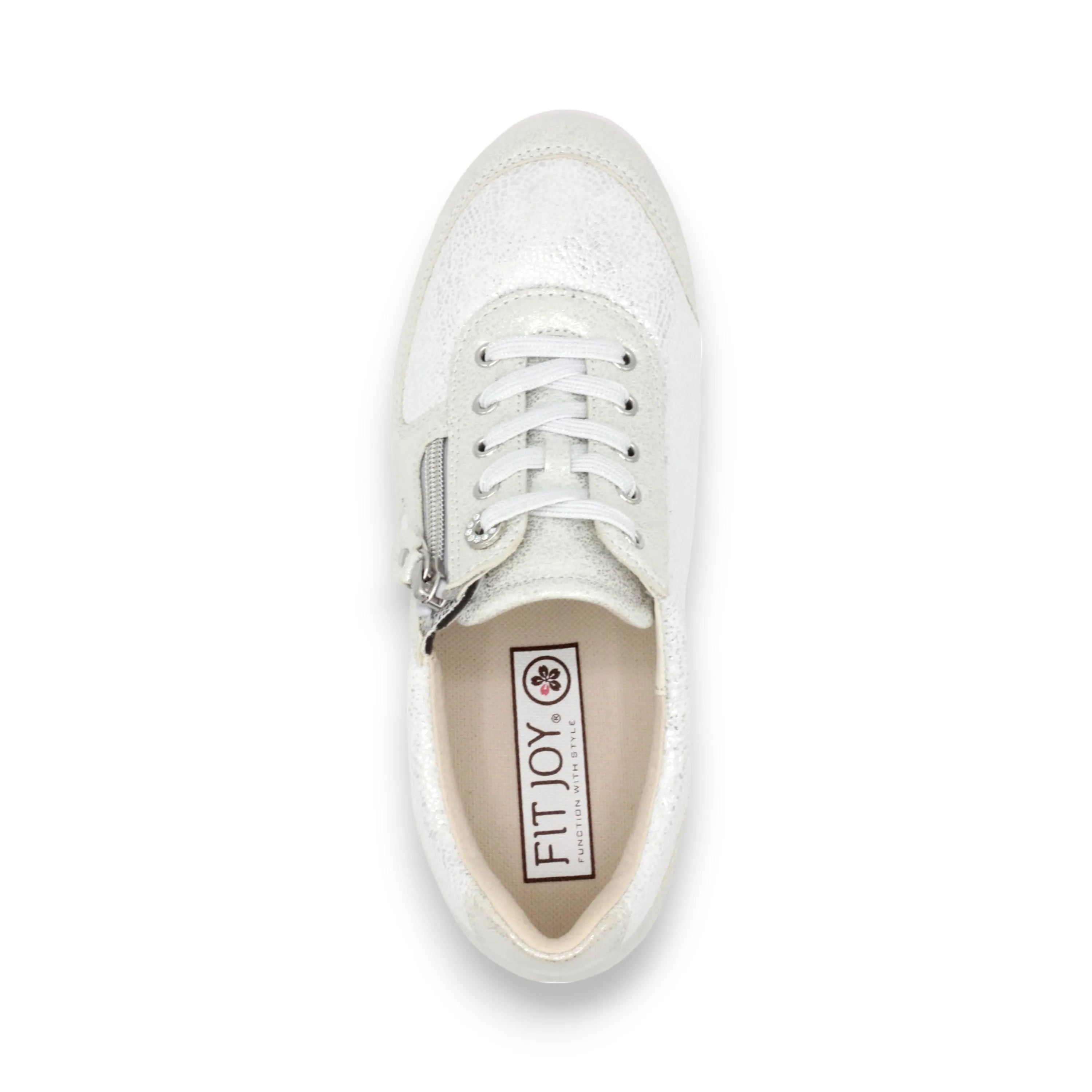 Ultra-Lightweight Women's Sneakers with New Material Super Stretch Fabric, Soft Cowhide Leather, and Swarovski Crystal Eyelets #FJ127