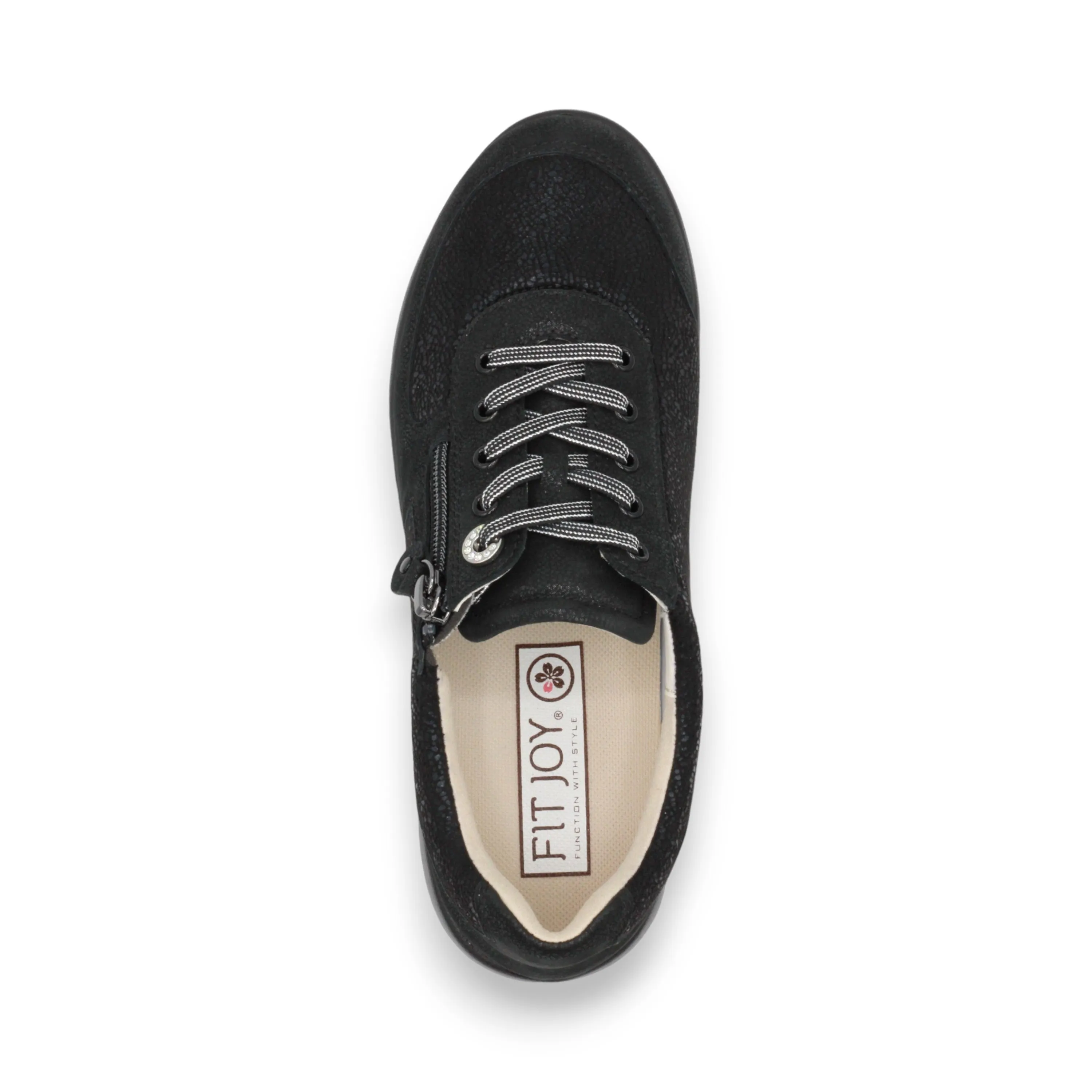 Ultra-Lightweight Women's Sneakers with New Material Super Stretch Fabric, Soft Cowhide Leather, and Swarovski Crystal Eyelets #FJ127
