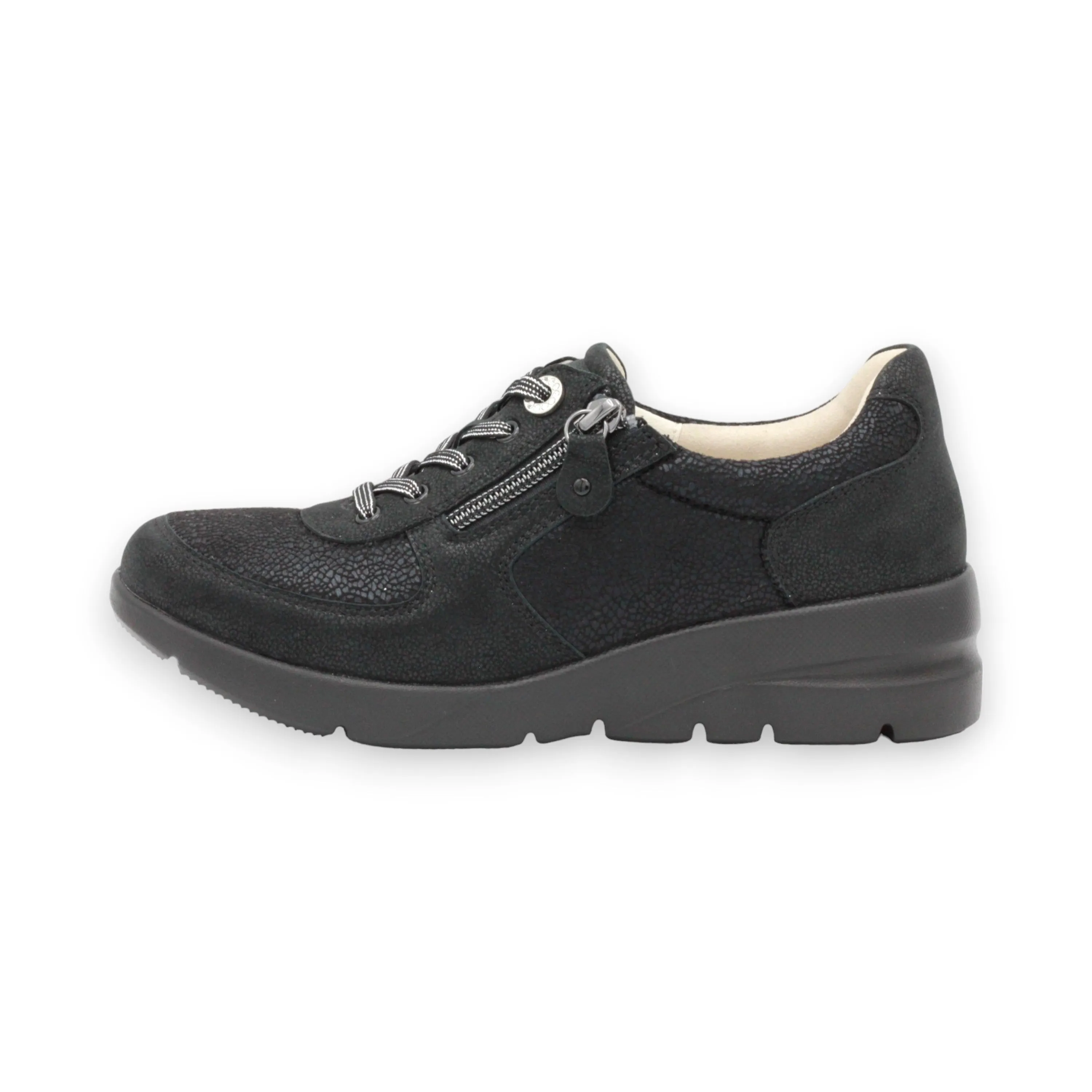 Ultra-Lightweight Women's Sneakers with New Material Super Stretch Fabric, Soft Cowhide Leather, and Swarovski Crystal Eyelets #FJ127