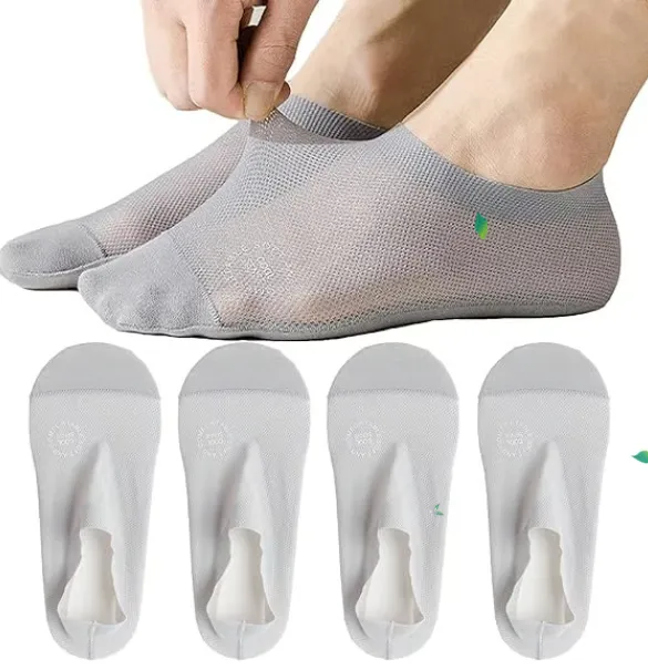 Ultra Thin Liner Socks Non Slip ComBed Cotton No Show Socks