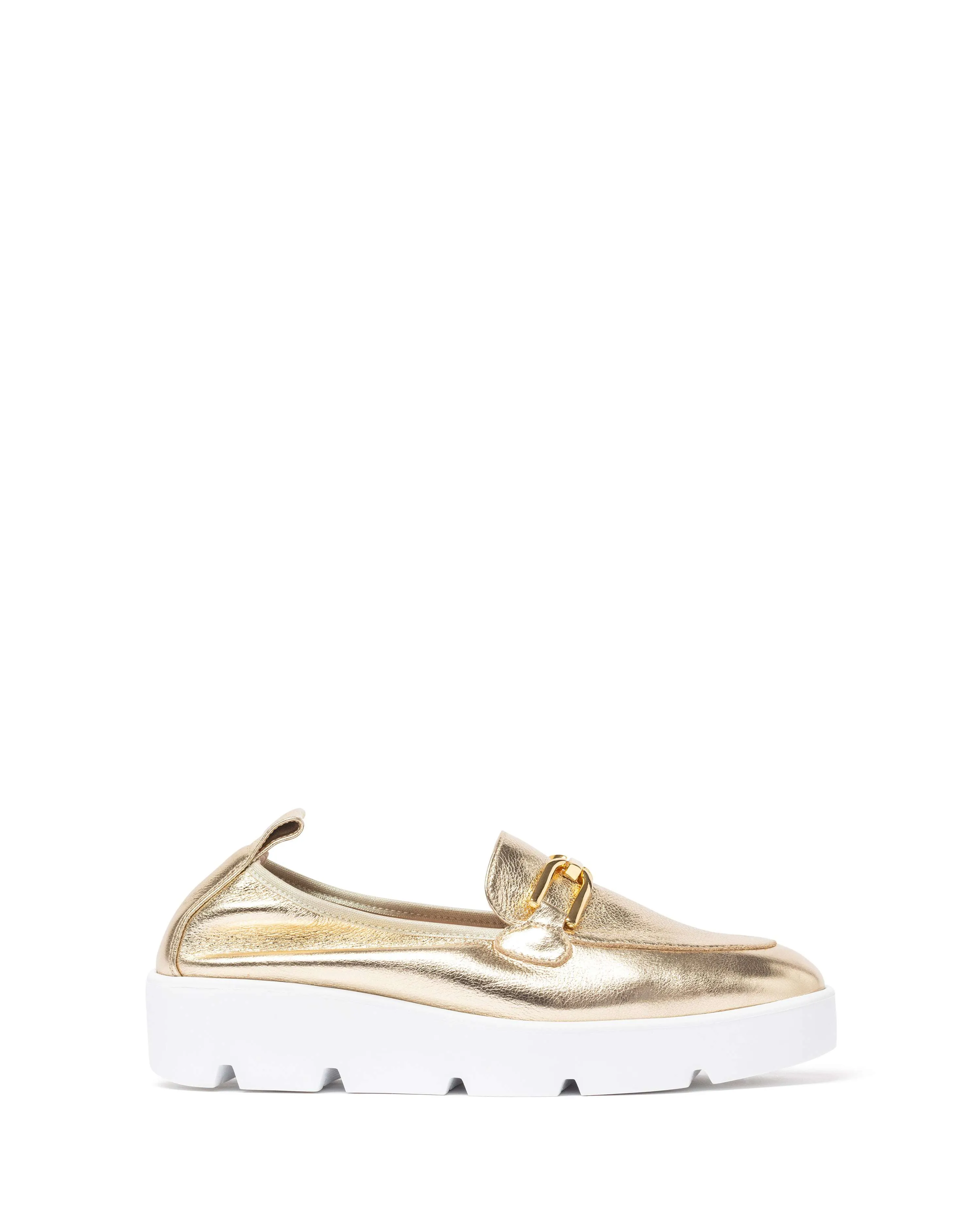 Unisa Gold Sporty Platform Loafer| FINEAGLD