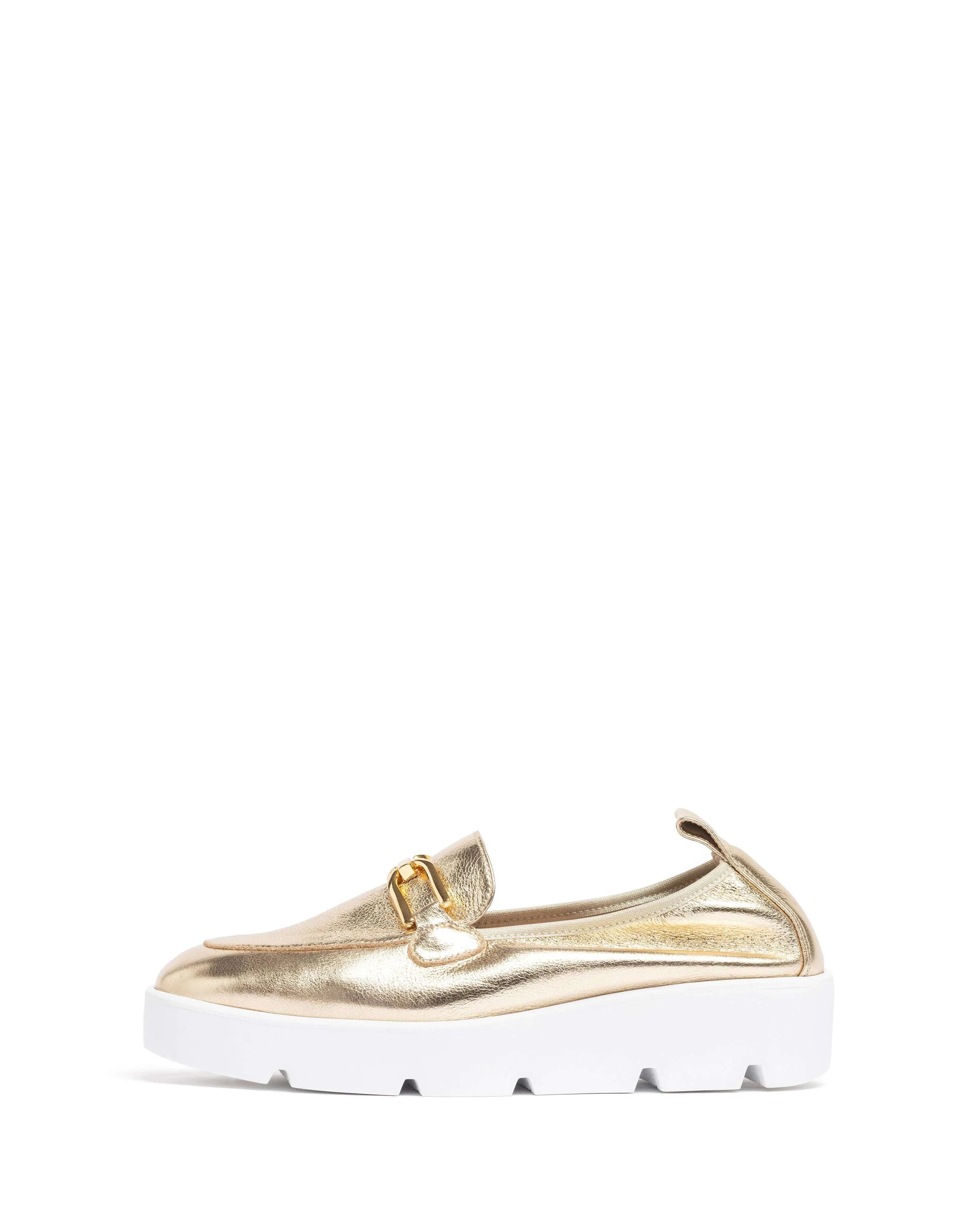Unisa Gold Sporty Platform Loafer| FINEAGLD