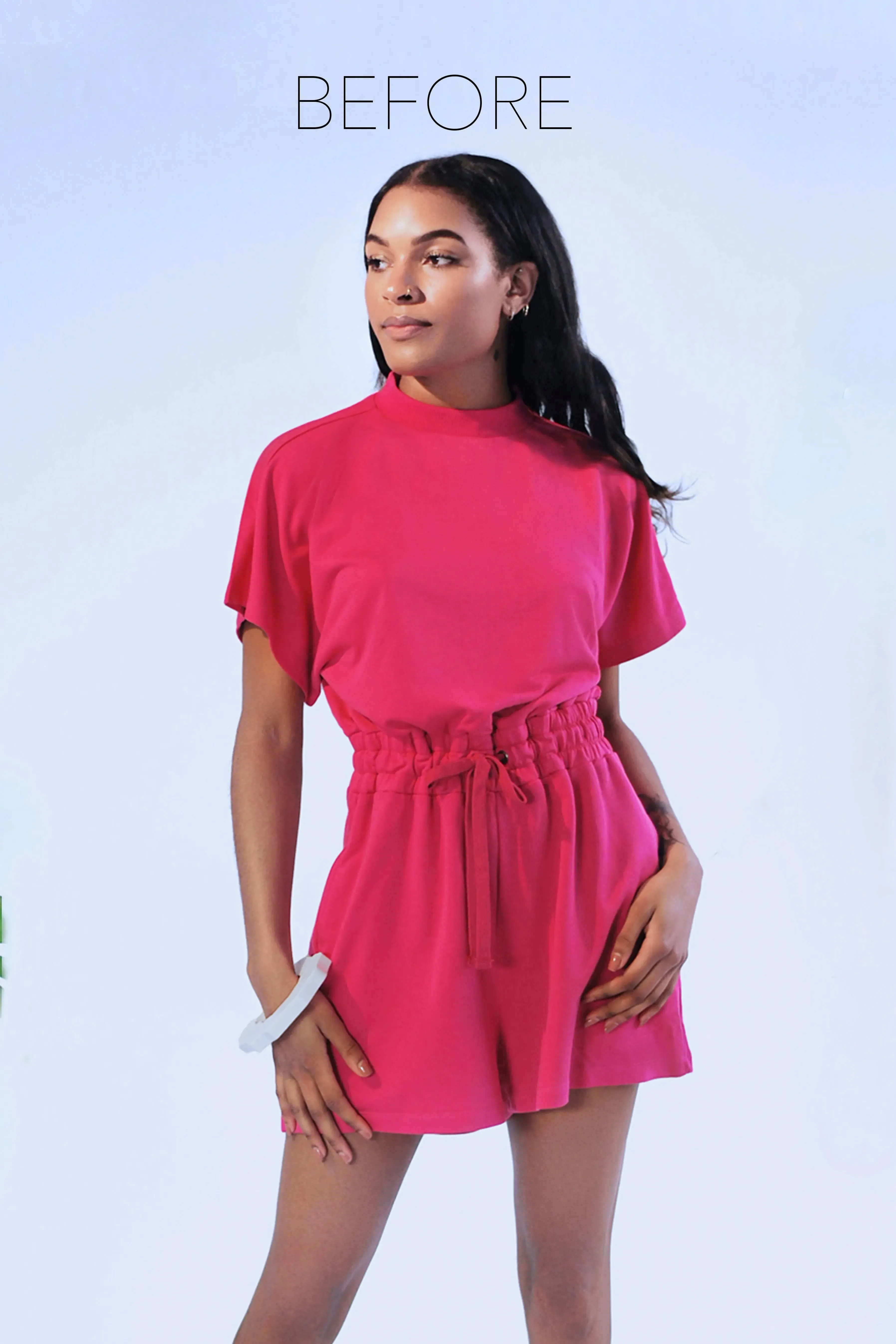Upcycled - Playsuit - Shorts in Pink