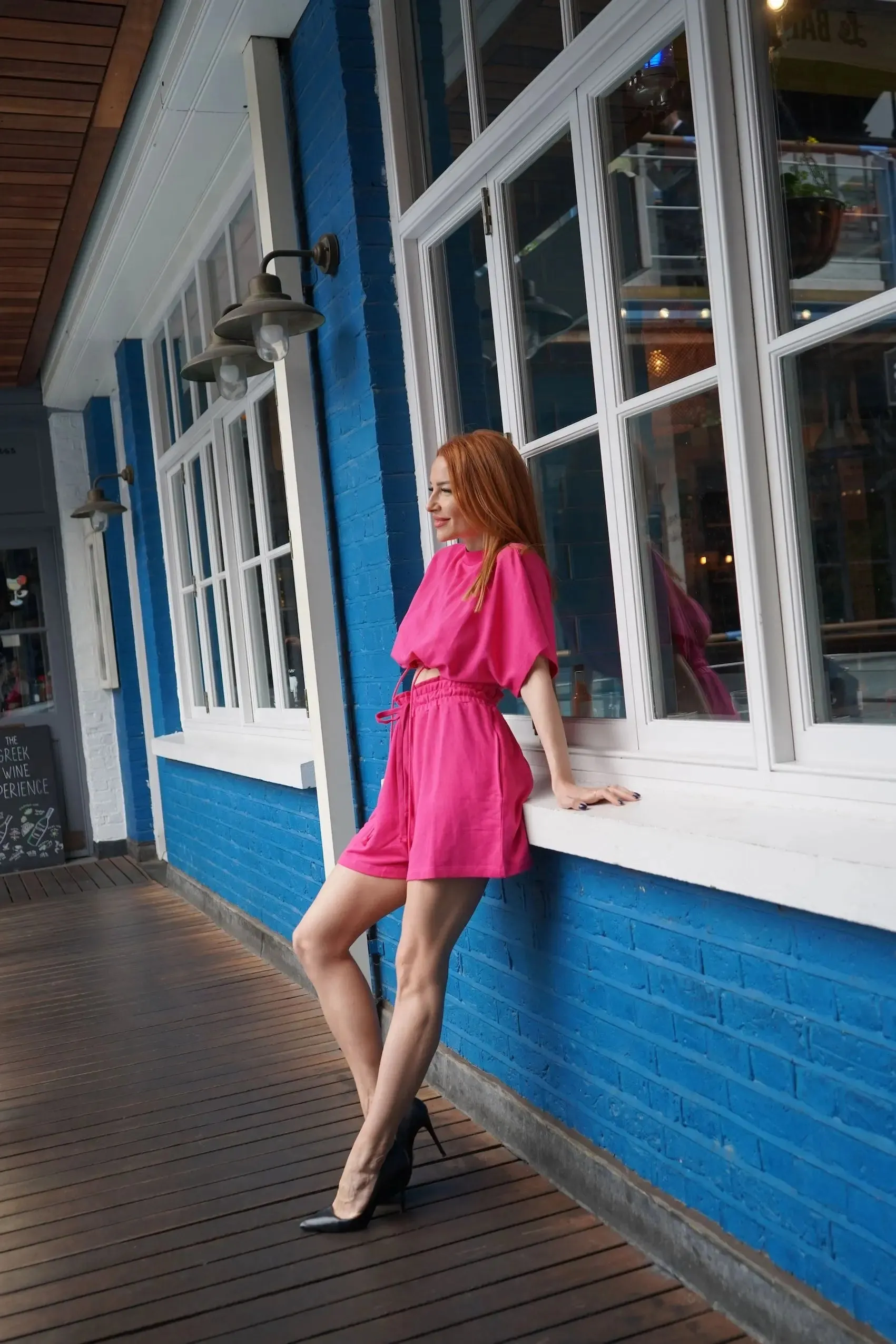 Upcycled - Playsuit - Shorts in Pink