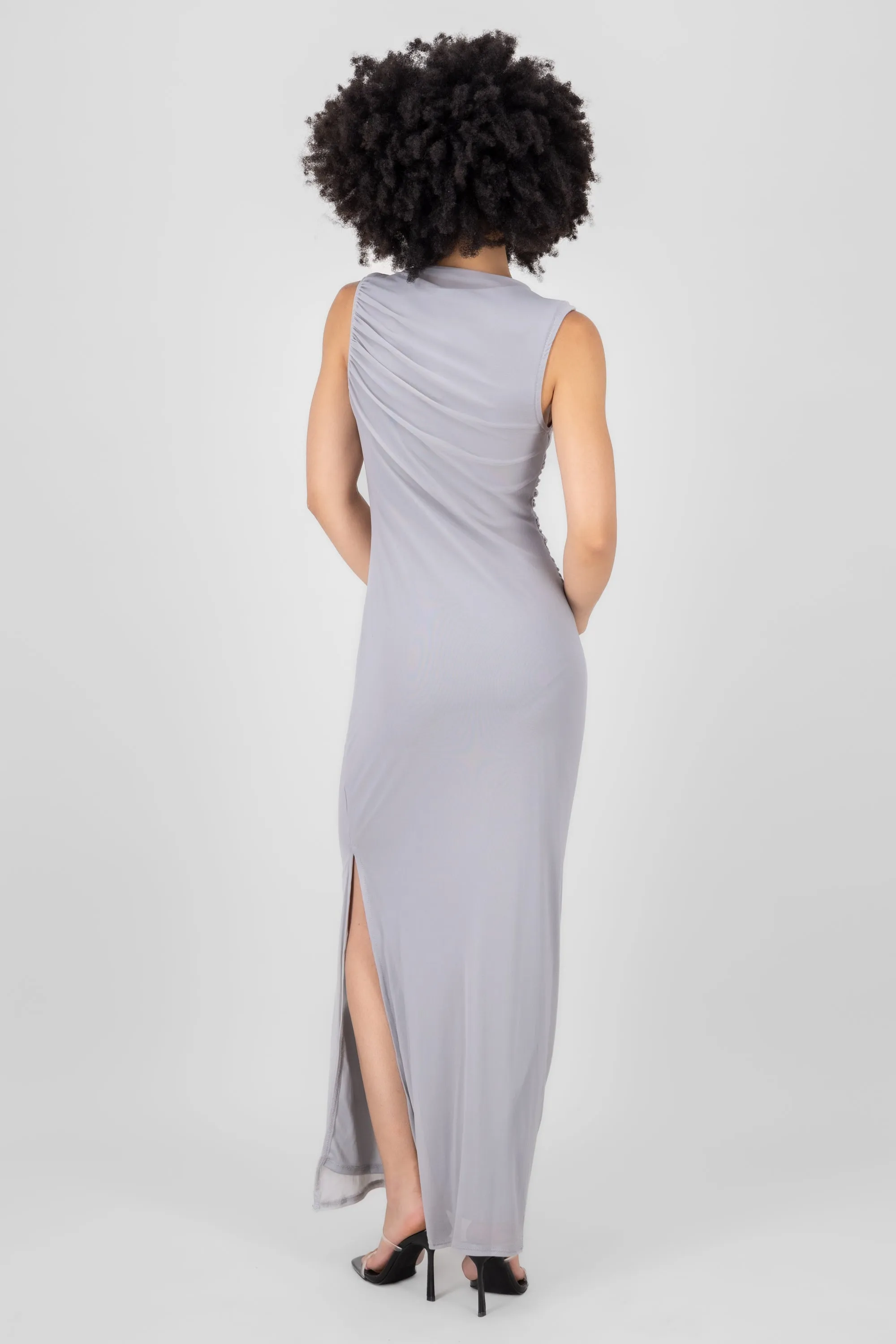 Vestido de mesh liso