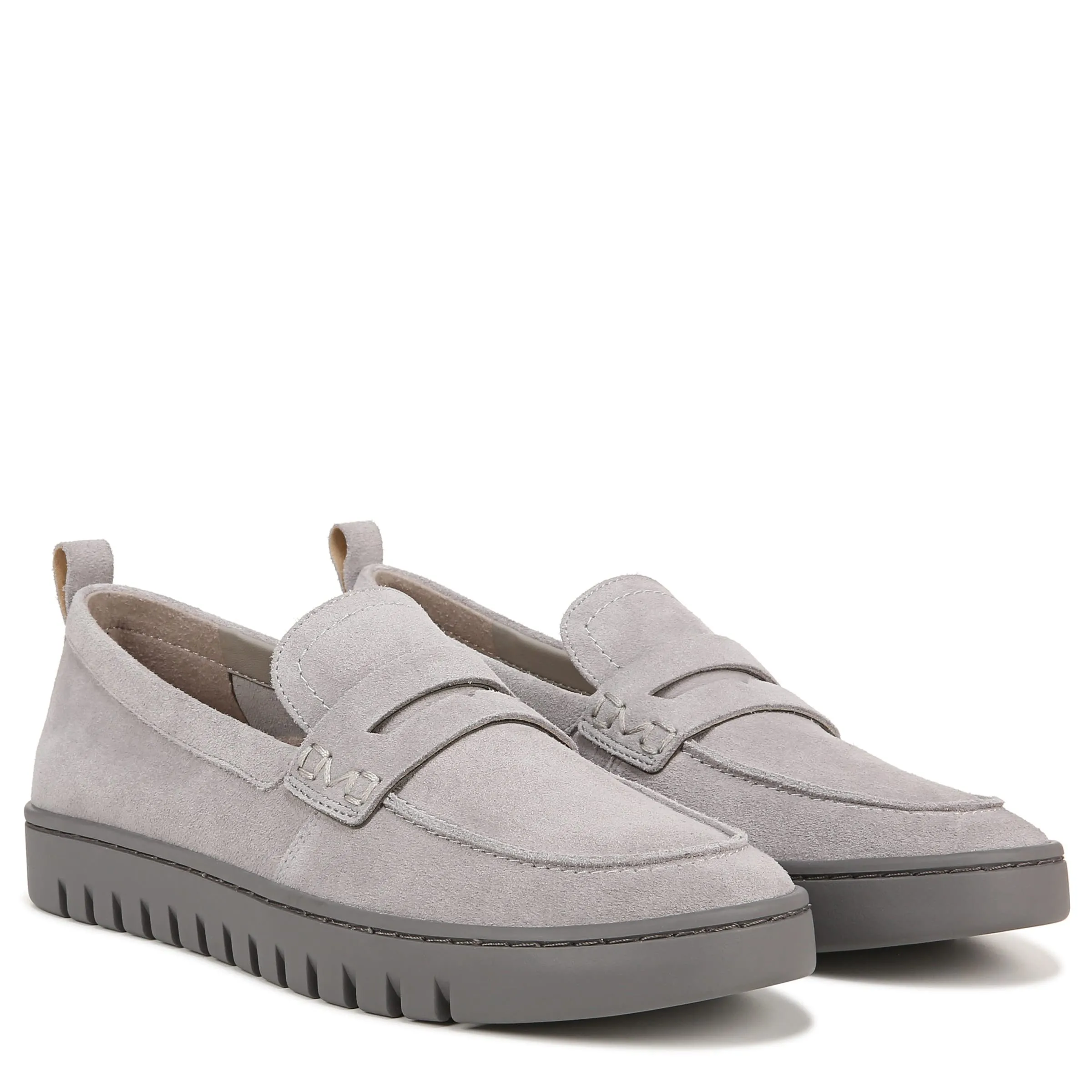 Vionic Women's Uptown Loafer, Light Grey Suede, 9