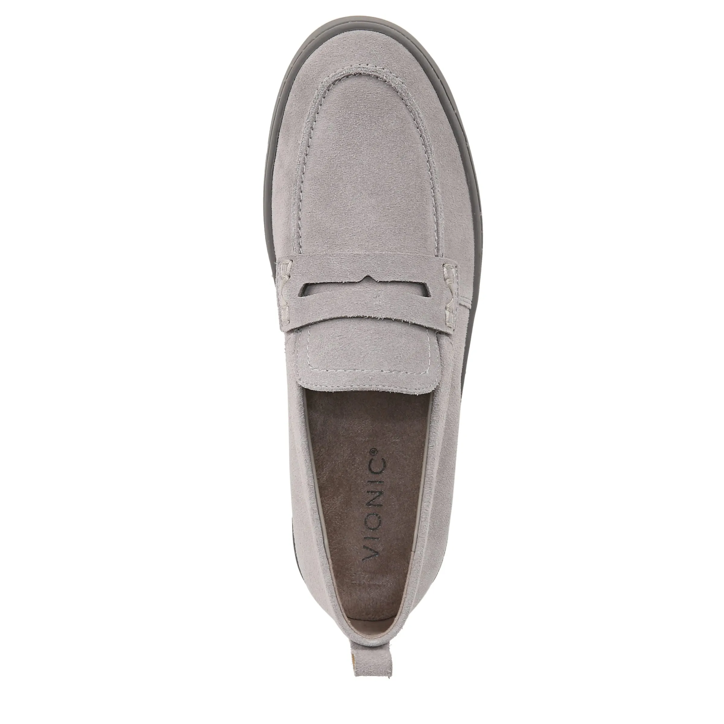 Vionic Women's Uptown Loafer, Light Grey Suede, 9