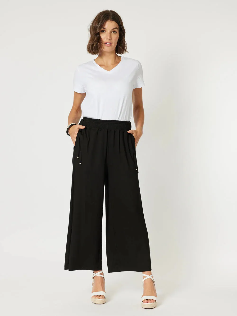 wide leg jersey pant (46177)
