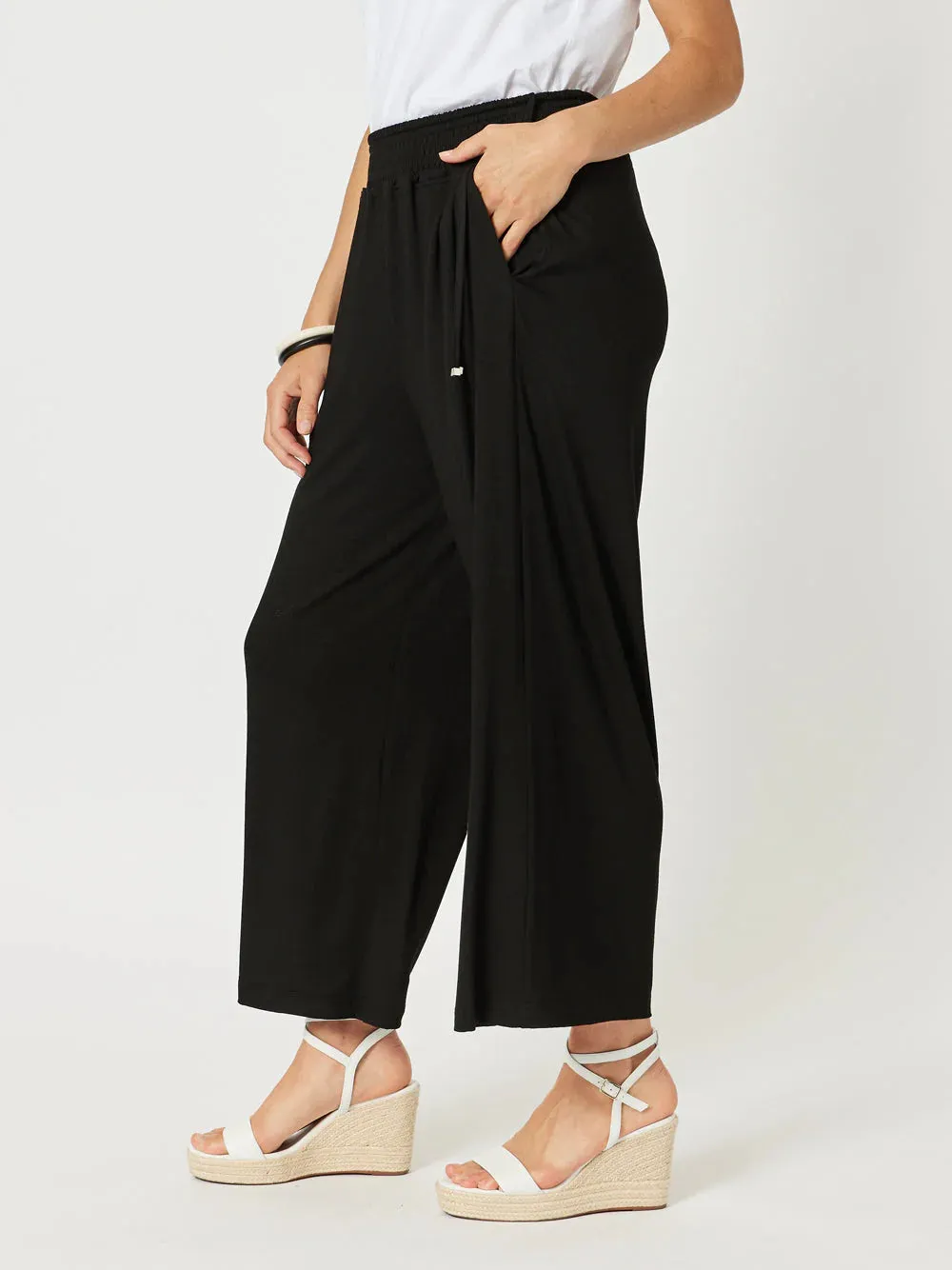 wide leg jersey pant (46177)