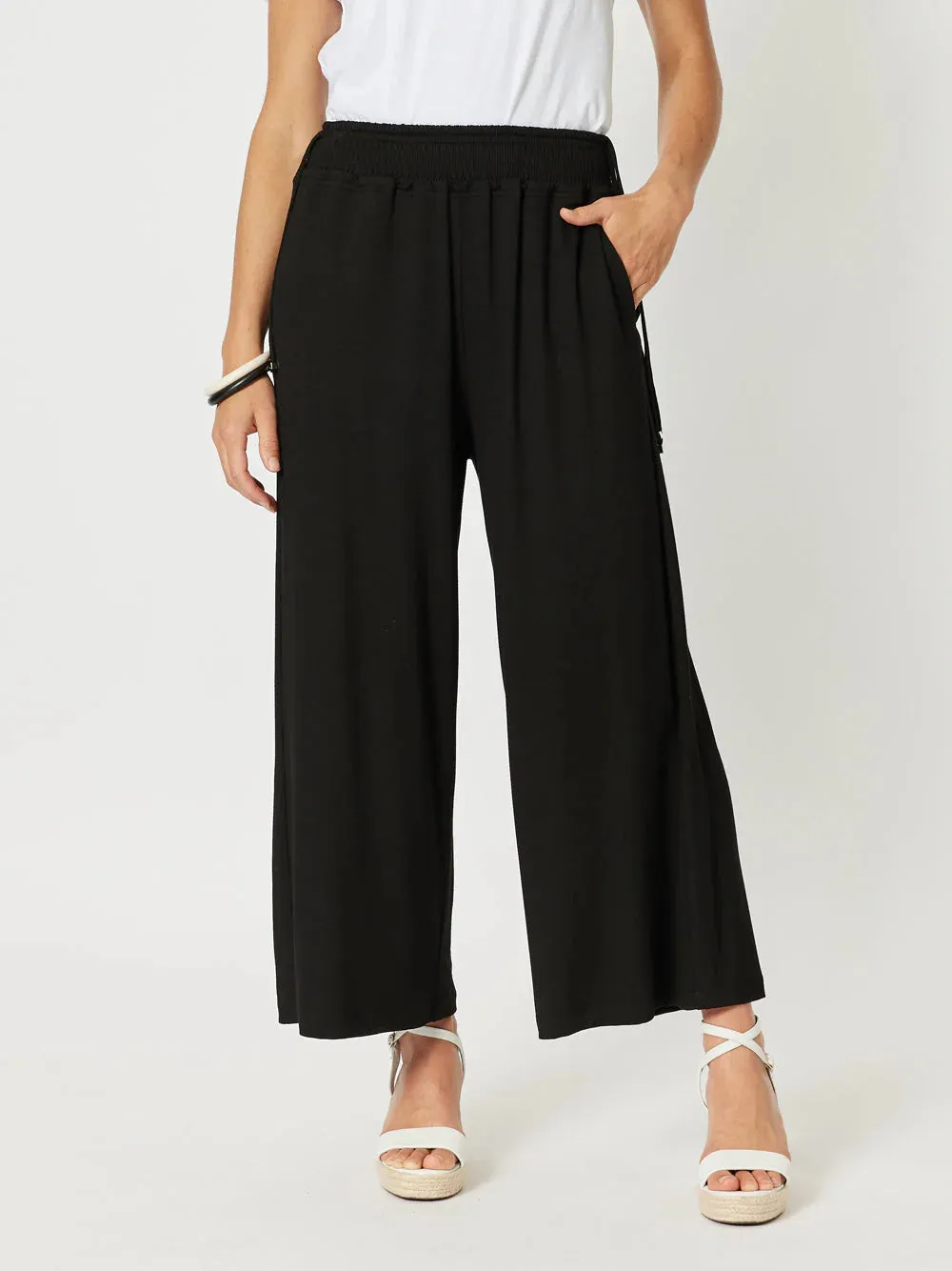 wide leg jersey pant (46177)