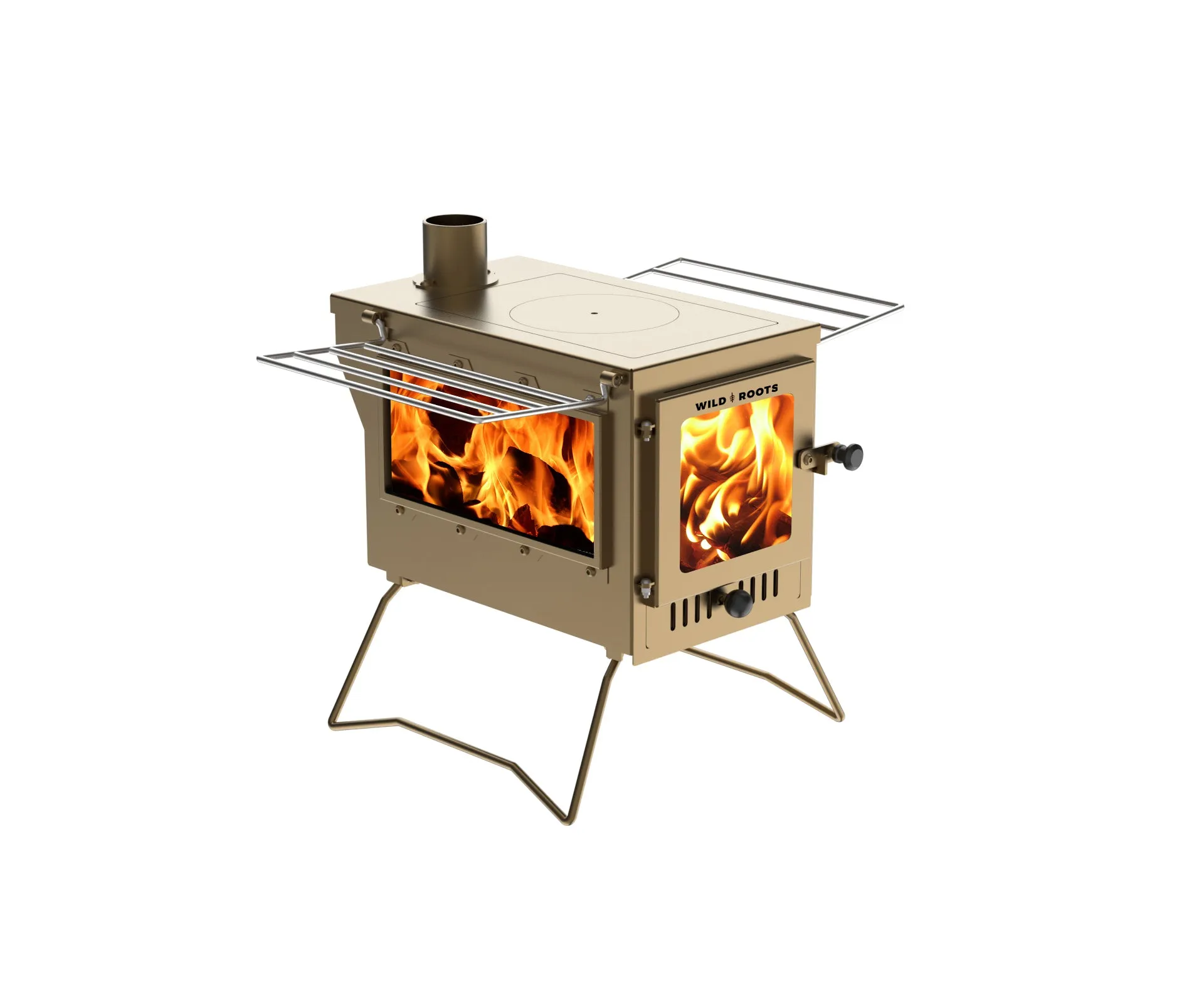 Wild Roots Desert Edition BBQ Fire Pit Stove Box - Mini Log Burner