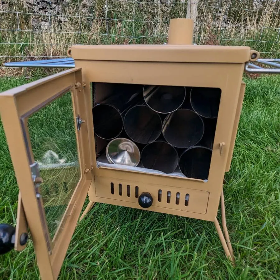 Wild Roots Desert Edition BBQ Fire Pit Stove Box - Mini Log Burner