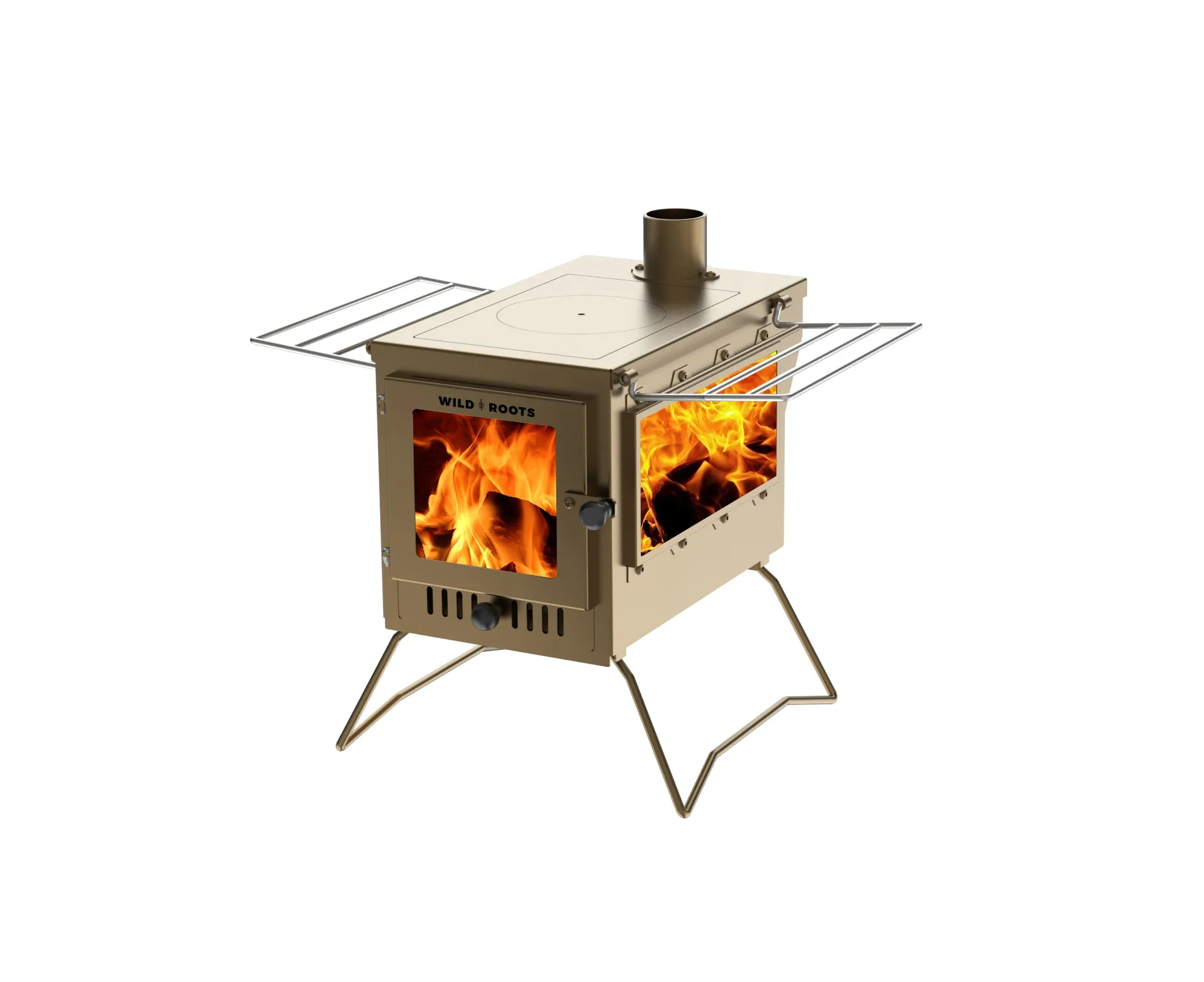 Wild Roots Desert Edition BBQ Fire Pit Stove Box - Mini Log Burner
