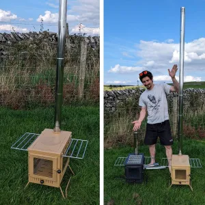 Wild Roots Desert Edition BBQ Fire Pit Stove Box - Mini Log Burner