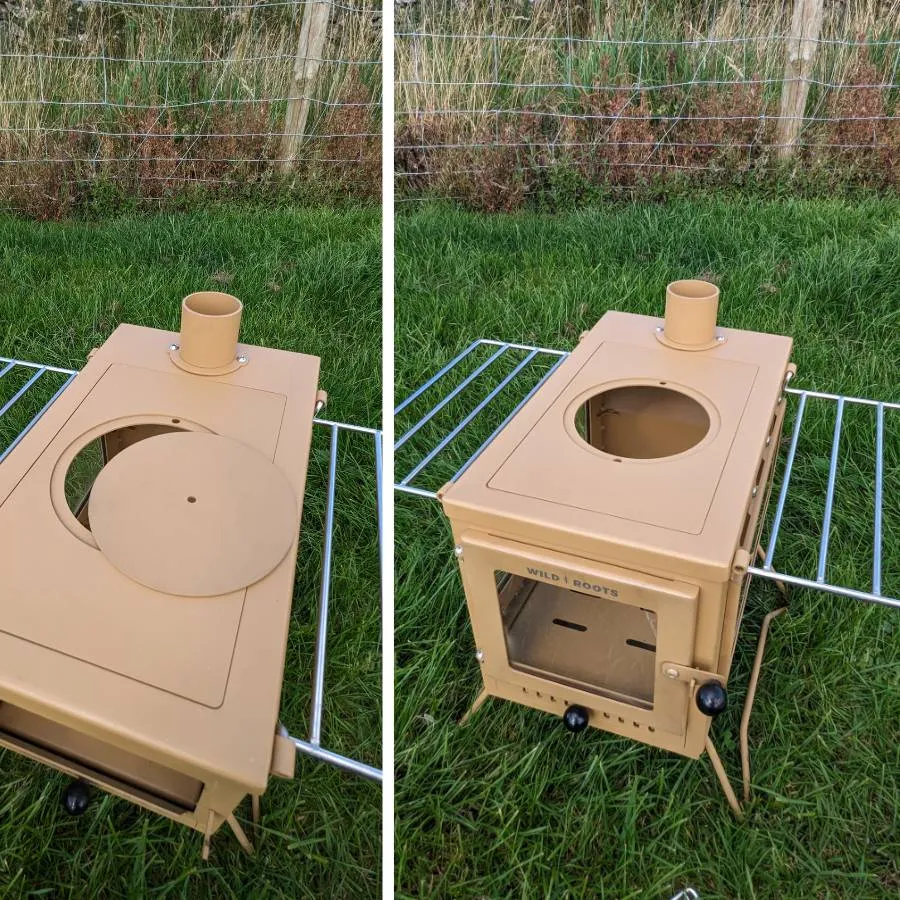 Wild Roots Desert Edition BBQ Fire Pit Stove Box - Mini Log Burner