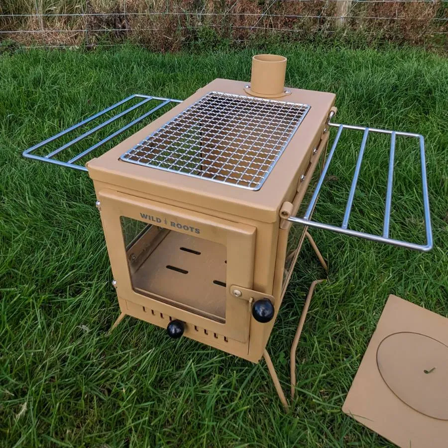 Wild Roots Desert Edition BBQ Fire Pit Stove Box - Mini Log Burner