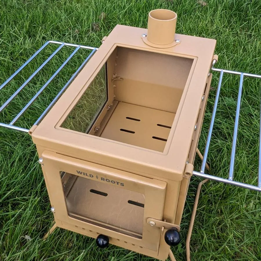 Wild Roots Desert Edition BBQ Fire Pit Stove Box - Mini Log Burner