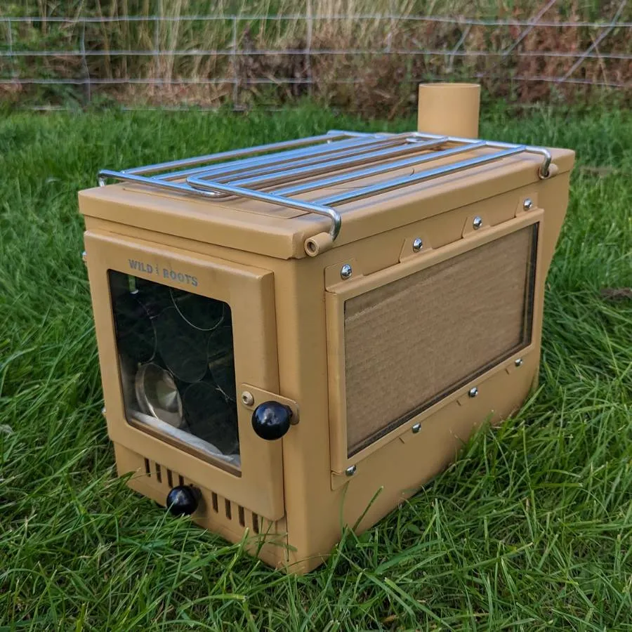 Wild Roots Desert Edition BBQ Fire Pit Stove Box - Mini Log Burner