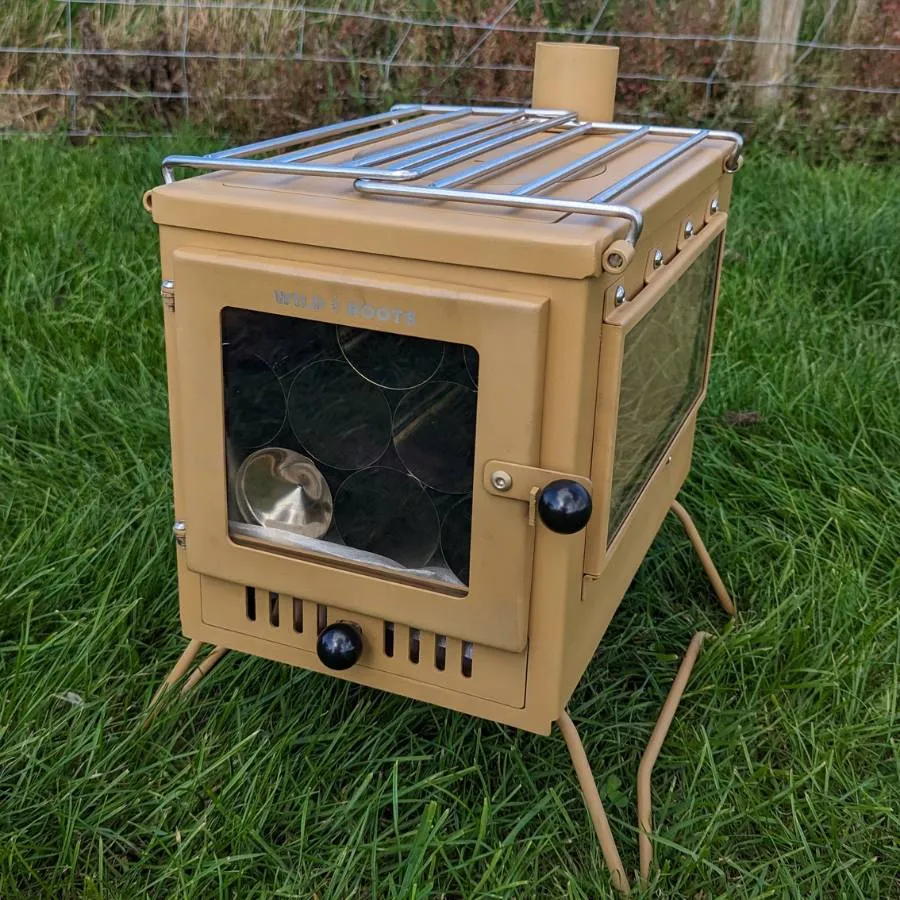 Wild Roots Desert Edition BBQ Fire Pit Stove Box - Mini Log Burner