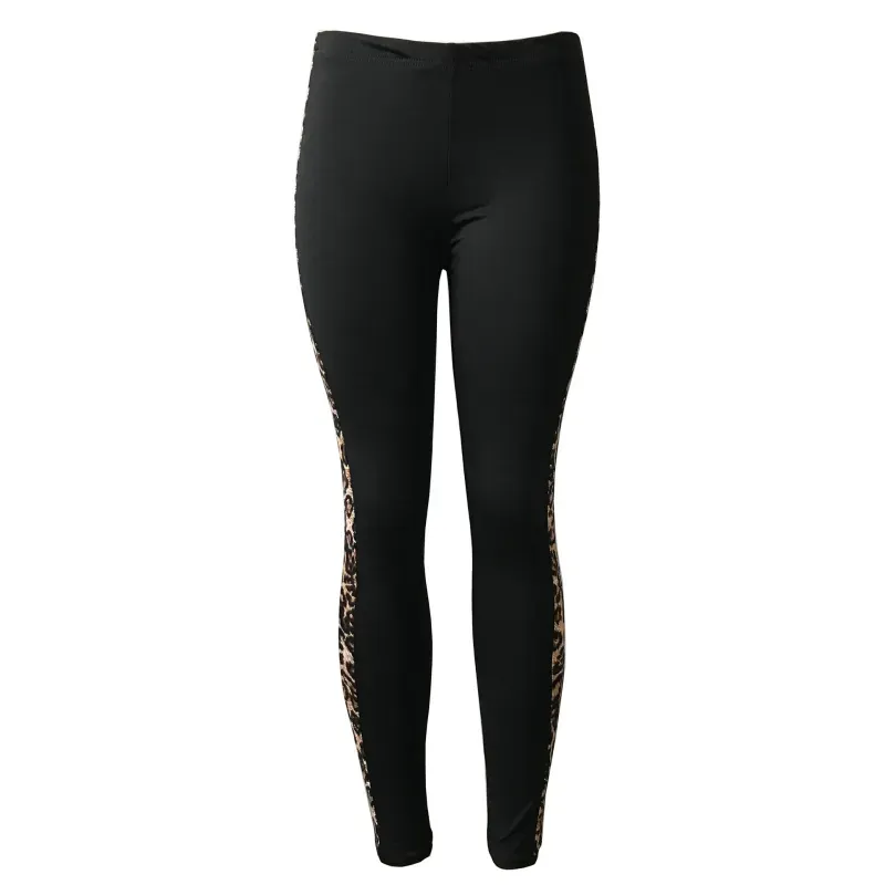 WildSide High-Waist Animal Print Side Stripe Leggings